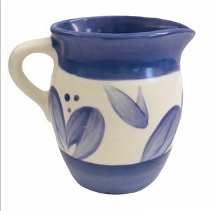 Vintage PFALTZGRAFF Blue Villa Flora Ceramic Creamer Pitcher